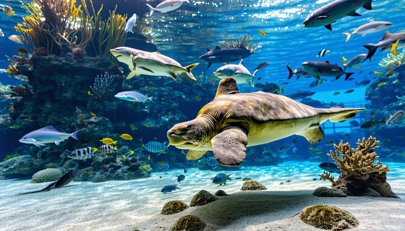 Marine animal encounters at Aquaventure World Dubai
